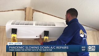 Pandemic slowing down A/C repairs in the hottest days of the year