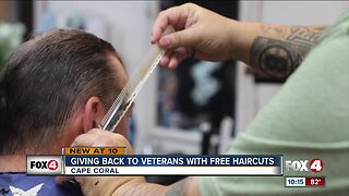 Giving back to veterans with free haircuts