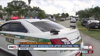 Officer under investigation after shooting teen