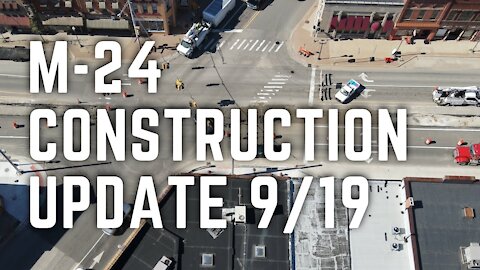 M-24 Construction Progress Oxford Michigan 9/19/2020