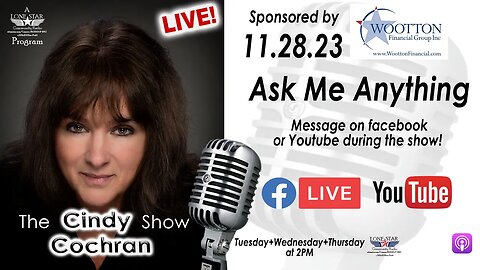 11.28.23 - Ask Me Anything - The Cindy Cochran Show on Lone Star Community Radio