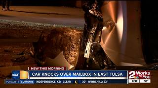 Driver arrested after crashing into mailbox