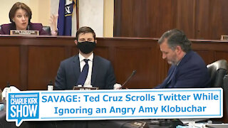 SAVAGE: Ted Cruz Scrolls Twitter While Ignoring an Angry Amy Klobuchar