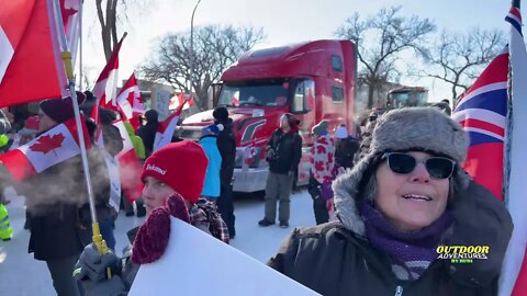 Back in Winnipeg at the Legislature #FreedomConvoy2022