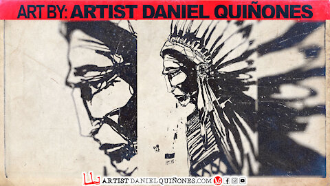 Native American Indian Art | Time-Lapse Drawing & digital art VOL. 3 | - by Artist Daniel Quinones