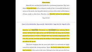 Illinois Assault Weapon Ban: Judicial [TEMPORARY] ruling today.