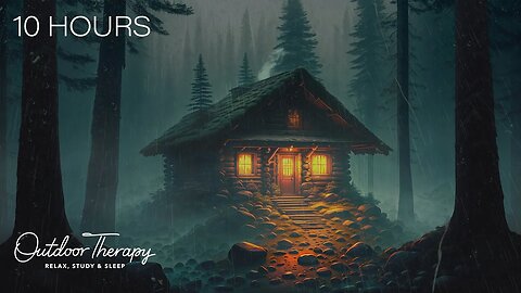 The Coziest Stormy Night at the Cabin | Thunder & Rainstorm Ambience | RELAX | STUDY | SLEEP