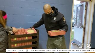 Police partner with local stores to feed families in need