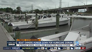 Boat owners hunker down for Hurricane Dorian