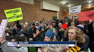 Hundreds rally to speak out for diversity in Saline