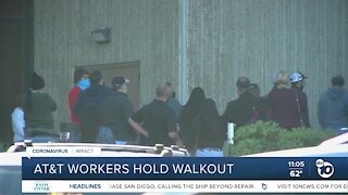 Miramar AT&T workers stage walkout