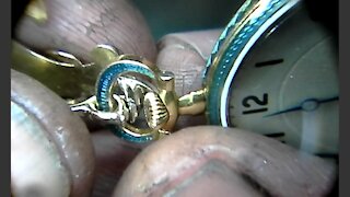 Custom Pocket Watch Pendant Fits two Pearl Necklaces