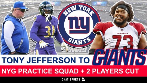 Giants Sign Tony Jefferson + Cut 2 MORE Players + FULL Giants Practice Squad | NY Giants News