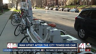 Man upset after city towed his car