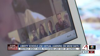 Snow day doesn't stop school work for students in Liberty schools