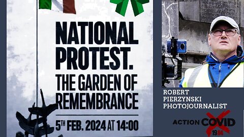 NATIONAL PROTEST - the Garden Of Remembrance - Dublin 5th Feb 2024 Ireland
