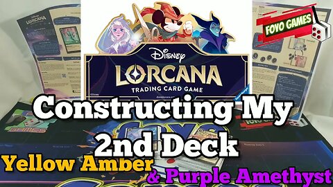 Disney Lorcana - Making my 2nd Deck | Yellow Amber & Purple Amethyst