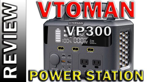 VTOMAN VP300 Portable Power Station, 299Wh Solar Generator 110V/300W Outdoor Backup Lithium Battery