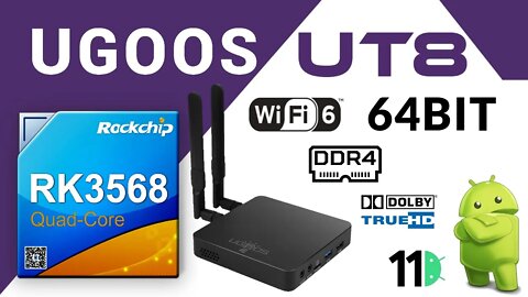 Superb TV Box!!! Ugoos UT8 64bit Rockchip RK3568 DDR4 Android 11 TV Box