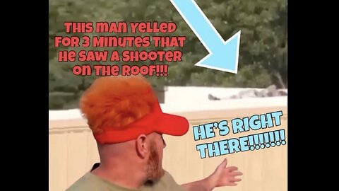 People In The Crowd Warn “ He’s On Top Of The Roof “ Trump Shooter !!! 💥