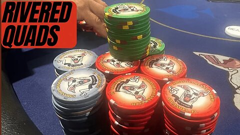 I River Quads And Opponent Bets Into Me!!! - Kyle Fischl Poker Vlog Ep 160