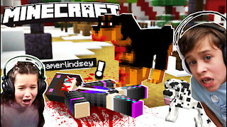 I got killed by a dog on Minecraft map Dogtopia play.