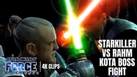 Starkiller Vs Rahm Kota Boss Fight (SITH MASTER) | Star Wars: The Force Unleashed 4K Clips
