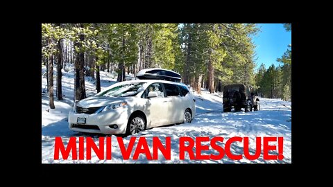 Mini Van Stuck Off-road