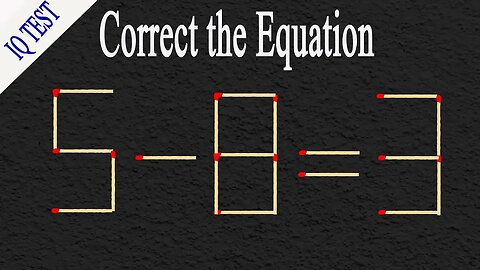 Move 1 matchstick to make the equation correct #matches #matchstickpuzzle #mathtricks #puzzles