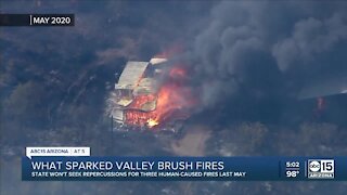 Last May's Valley Brush Fires: Three human-caused, state won't seek repercussions