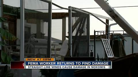 FEMA worker returns home from Puerto Rico to discover storm damage of his own