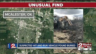 Suspected hit-and-run vehicle found buried