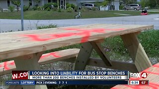 Who's liable with bus stop bench becomes flying debris?