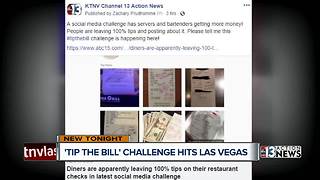 Diners are apparently leaving 100 percent tips on restaurant checks in social media challenge