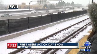 Snow in the Denver metro area Monday morning