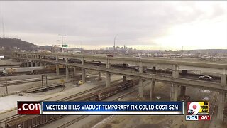 City leaders hope a temporary safety net can keep the Western Hills Viaduct from crumbling