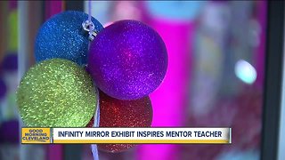 Mentor art teacher creates her own infinity mirrors room