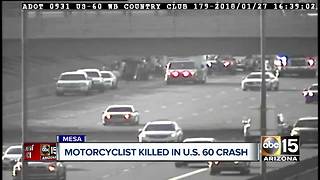 Motorcyclist killed in US 60 crash