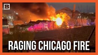 Huge Fire Rages in Pilson Neighborhood of Chicago