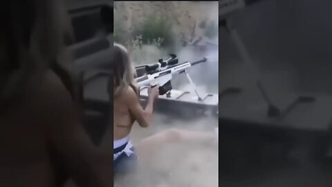 50 BMG, cute girl mag dumps two at once #Barrett