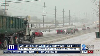 Annapolis crews prepping roads for expected snowfall
