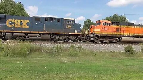 CSX M369 Manifest Mixed Freight Train from Sterling, Ohio August 11, 2023