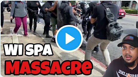Peaceful Protesters WRECKED By Antifa Mob Outside Wi Spa
