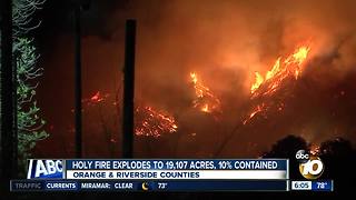 Holy Fire explodes to 19,107 acres, 10% contained