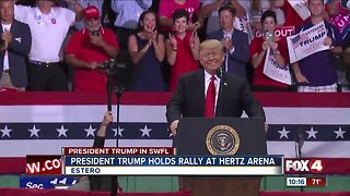 President Trump holds rally at Hertz Arena in Southwest Florida