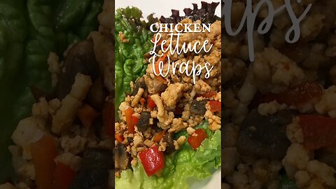 Chicken Lettuce Wraps made in around 30 minutes! So easy and delicious! #recipe #shorts