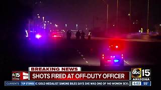 One sought after shots fired at off-duty officer's car in Phoenix