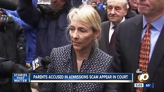 Parents accused in college admissions scandal in court
