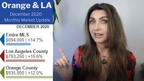 Orange and Los Angeles County Monthly Market Update for December 2020//Sellers' Market/Prices Up?
