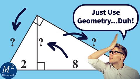 Using Geometry to find the Legs and Altitude of a Right Triangle | Minute Math #geometry